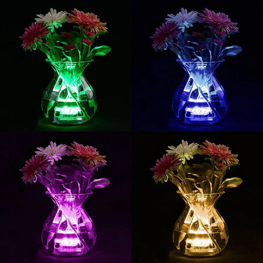 Водонепроницаемый светодиодный RGB светильник для бассейна IP68 разноцветное Подводное освещение пруда погружная лампа свадьбы празднования