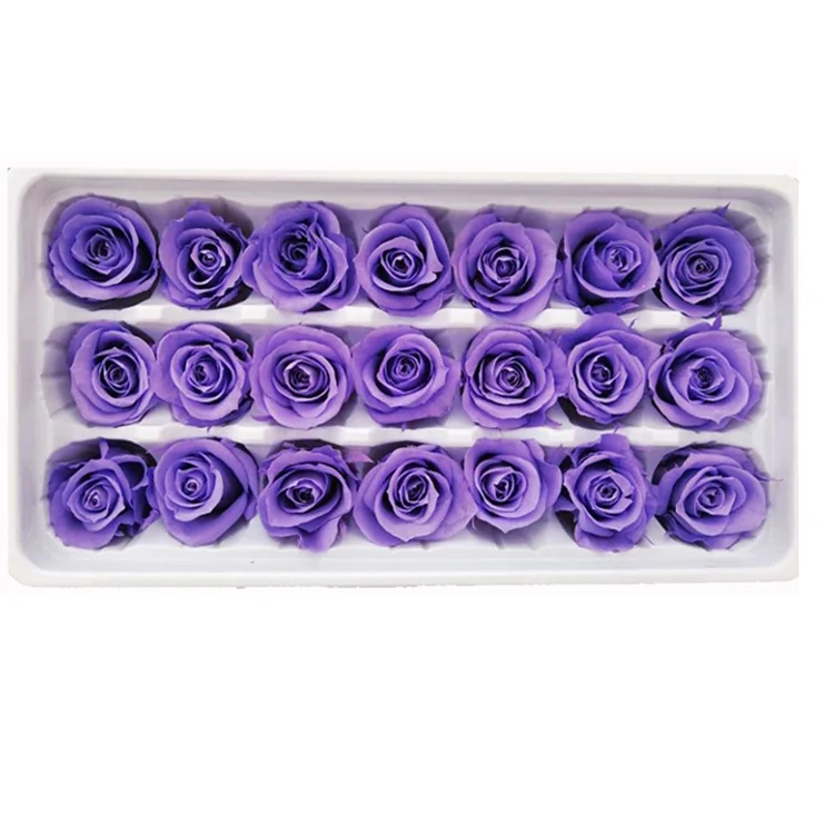 Customized High Quality Long Duration Time 21 Pcs  Red Forever Preserved Roses bud