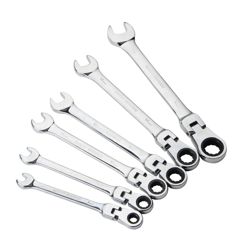 6pcs 8-17mm Flexible Adjustable Repair Tools Combination Spanner Keys Wrench Set For Quick Open-end Wheel Board