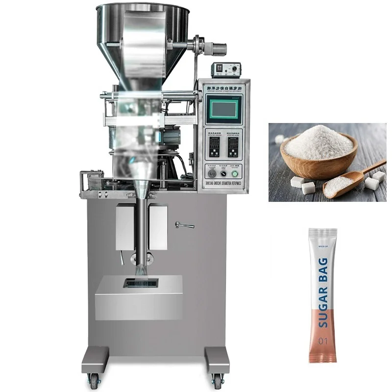 Fully Automatic Vertical Stick Plastic Bag Pouch Sachet Cocoa Coffee Spices Powder Packing Machine