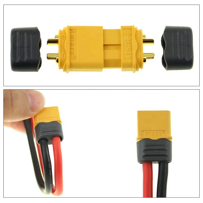 Original Amass XT60H Male Female Plugs with Cap Connector Coat Housing For RC LiPo Battery