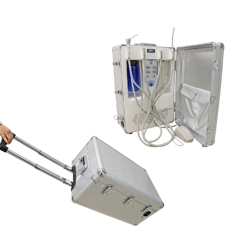 LTDC09A Hot Sale Dental Equipment Used Electricity Portable Mobile Dental Unit Chair With Air Compressor