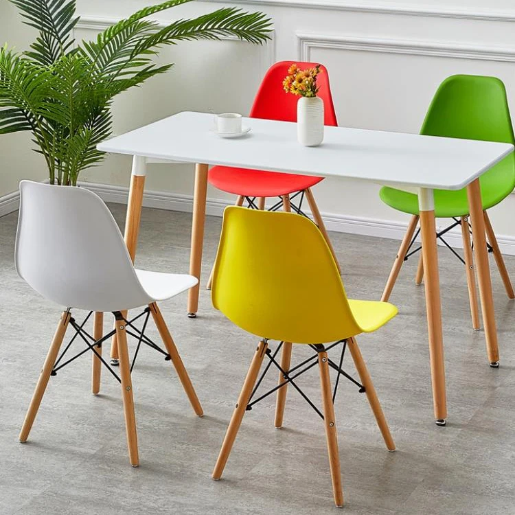
Modern Dining Room Chair, Shell Lounge Colorful Plastic Chair for Kitchen,Dining, Bedroom,Study,Living Room Chairs 4 Pcs 