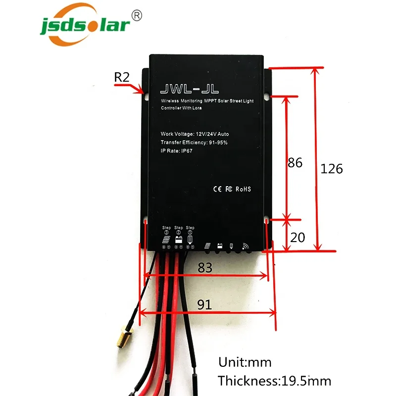 12v 24v 10a rohs IP68 waterproof mppt solar charge controller