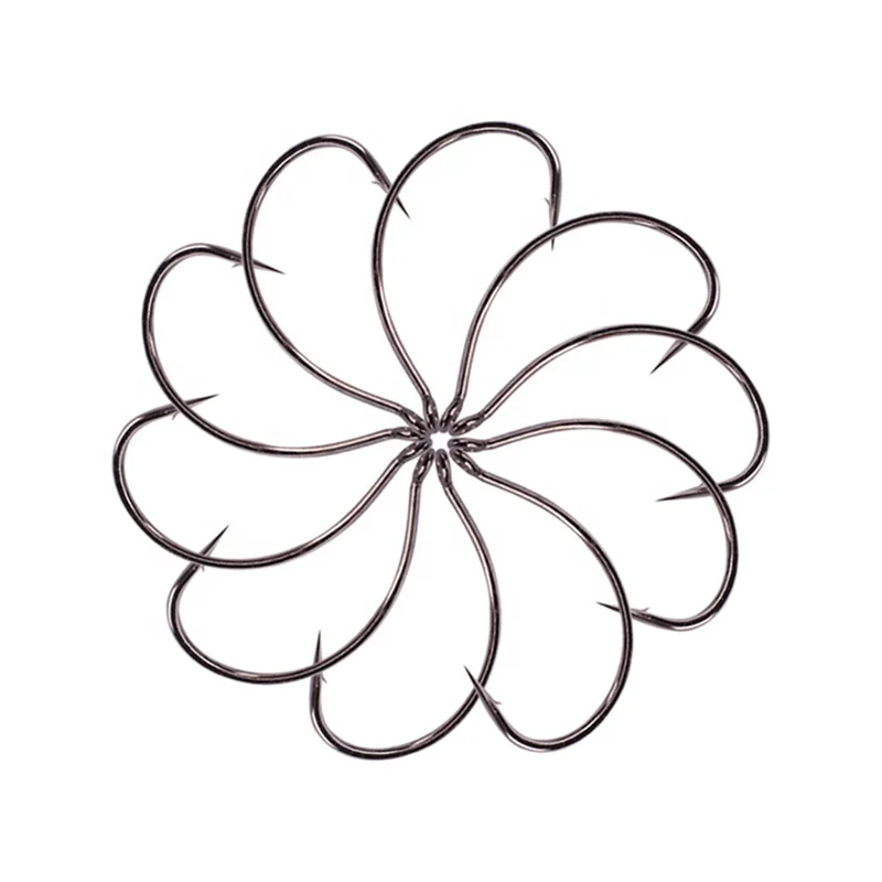 Strong practicability 1# 2# fishing tackle single hooks for soft worm fishing