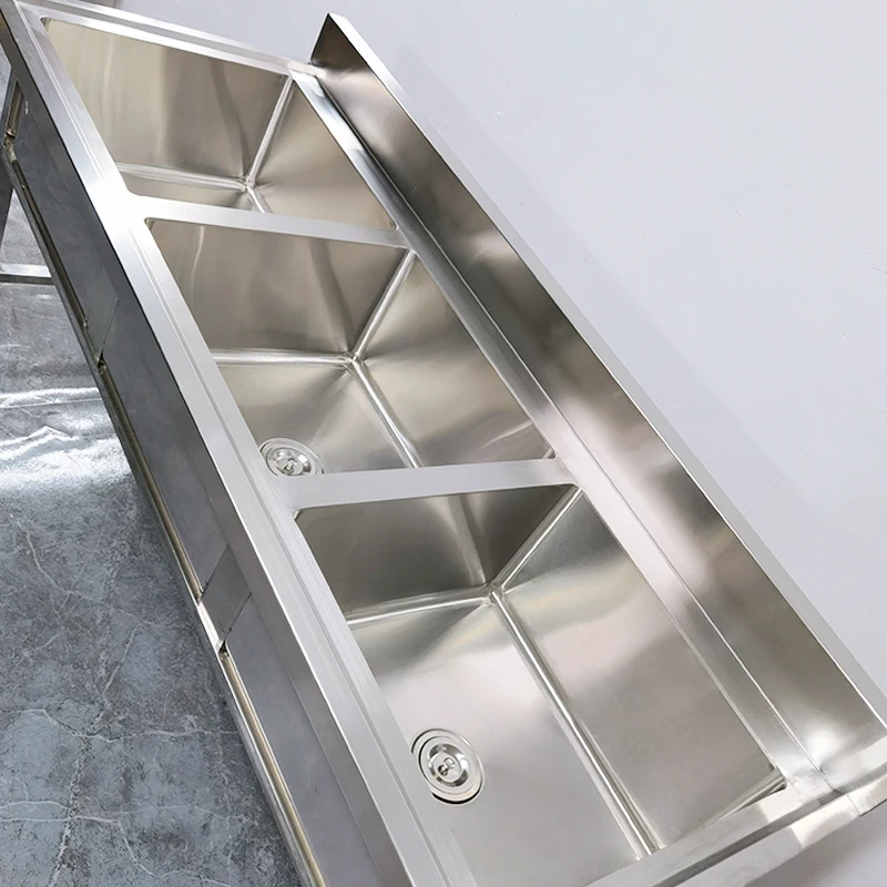 Commercial 304 kitchen stainless steel sink Hospital  hotel  Sink with Back Splash Wholesale