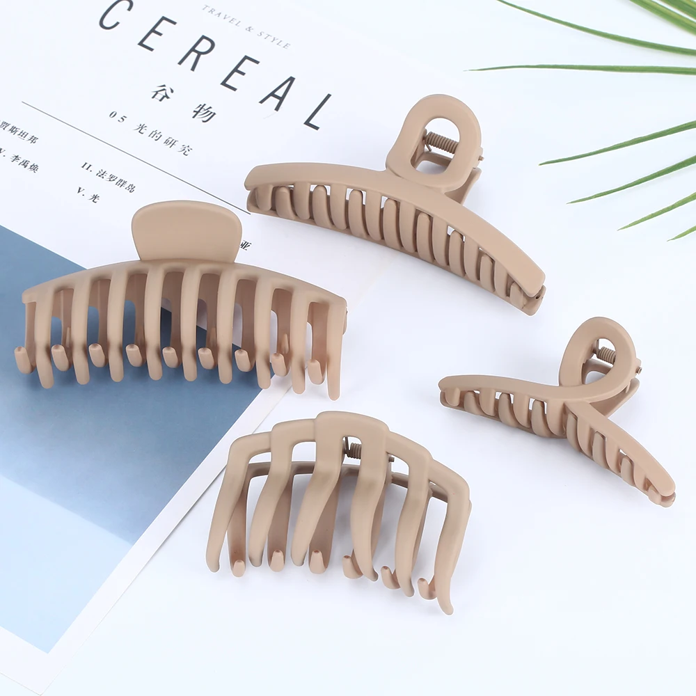 2022 new hair clips flower claw headgear cute female large shark clip vintage hair claw clips matte