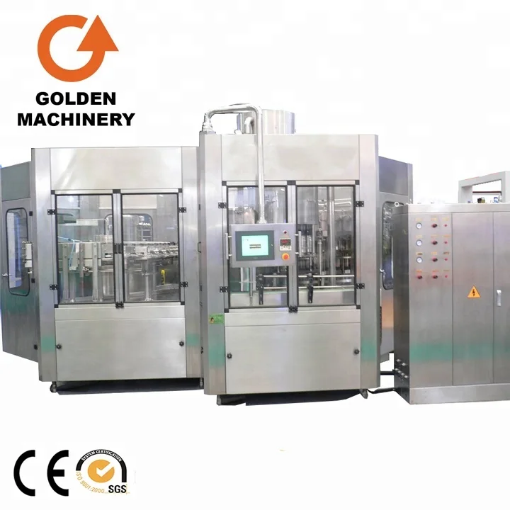 Full Automatic 3 In 1 Pet Carbonated Drink Filling Machine For Co2 Carbonated Soft Drinks Filling