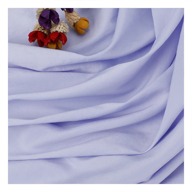 High Quality Twill 100% Polyester Woven Fabric Soft Close Skin Shirt and Scarf Fabric for Sun Protection Clothing Textile