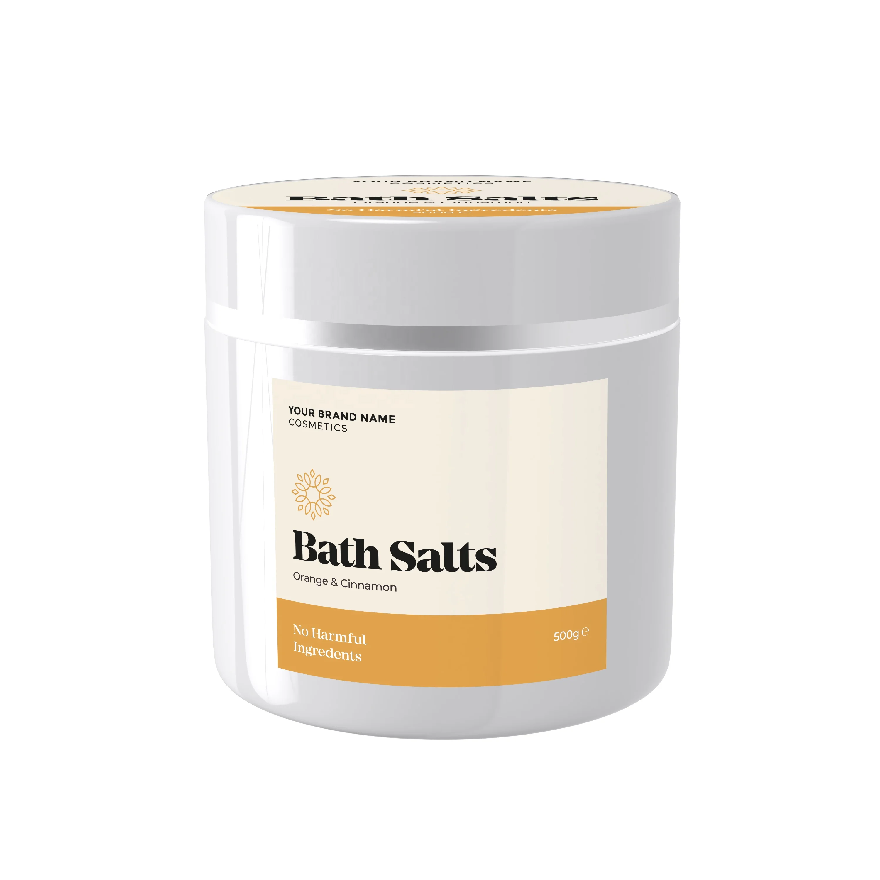 Bath Salt Orange And Cinnamon 100% Natural Product Private Label | Wholesale | Bulk Made in EU