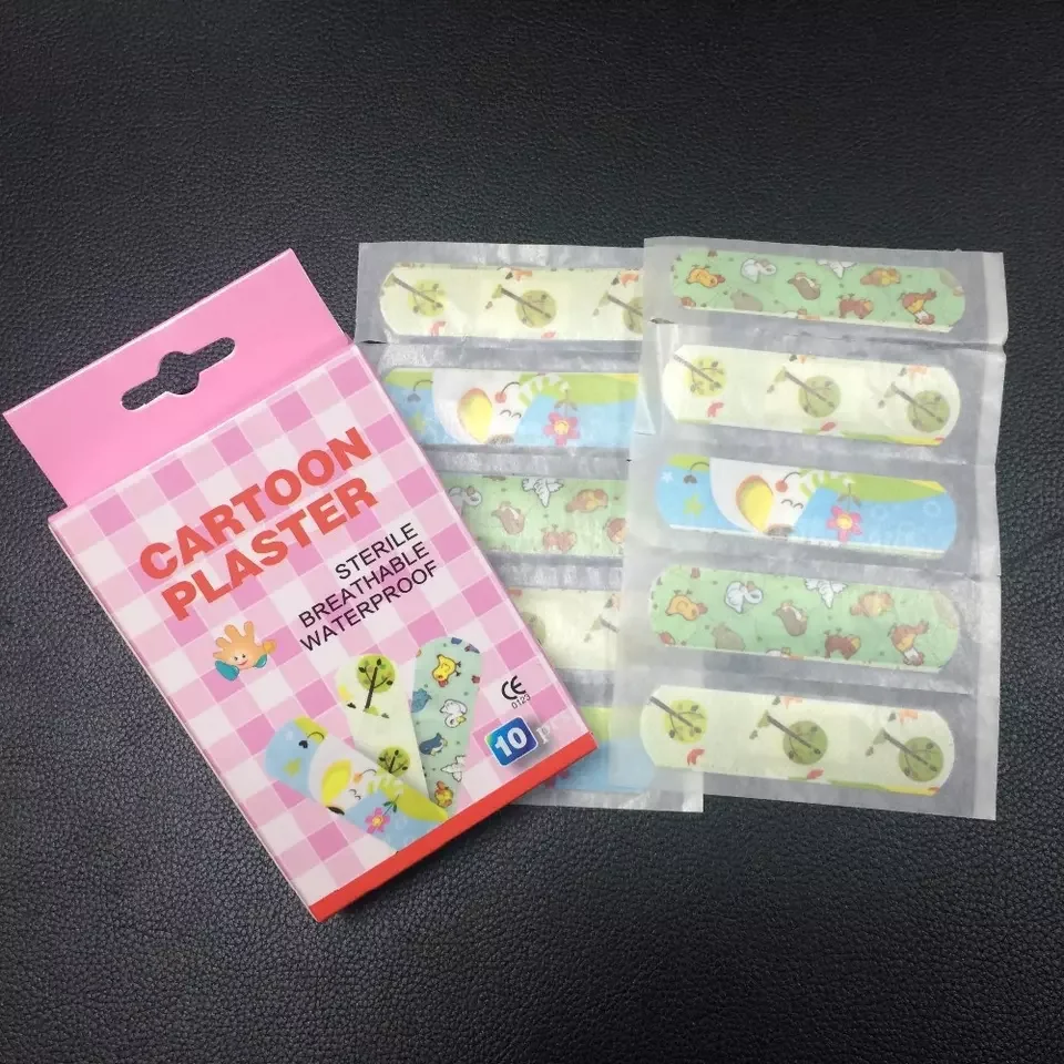 Custom pattern cute cartoon dressing bandage waterproof band-aid adhesive wound plaster for kids