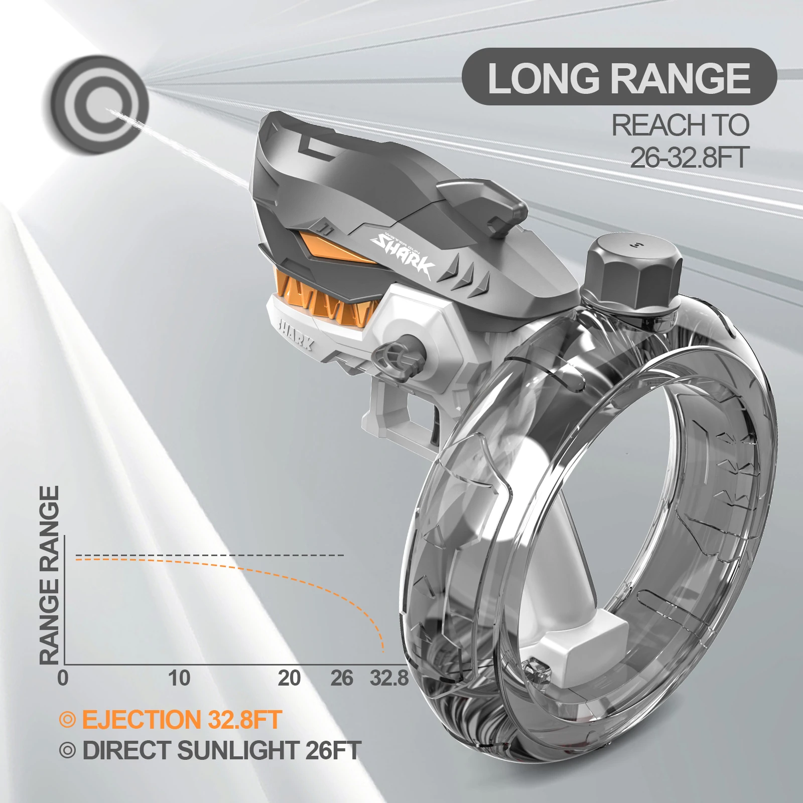 Shark Animal Shaped Water Guns Toys Hot Sale Active Outdoor Toy Shooting Play Game Squirt Auto Refill Water Blaster Gun For Fun