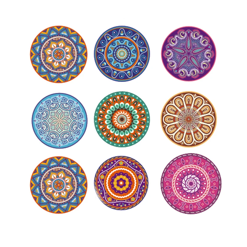 China Supplier Custom Logo Home Decor Design Absorbent Drink Cup Stone Marble Ceramic Coaster with Cork