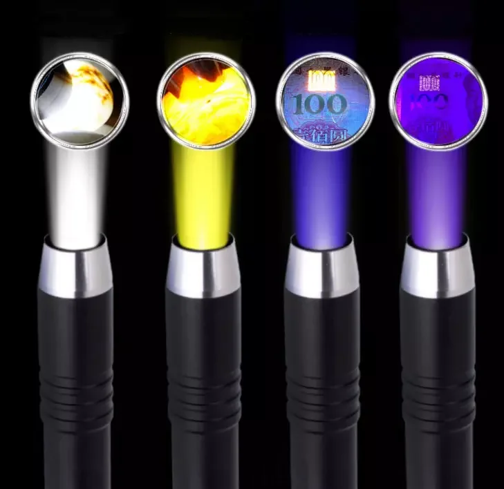 Mini Torch Professional UV LED Gemstone Flashlight white Light Flashlight For Stone Jade Appreciation