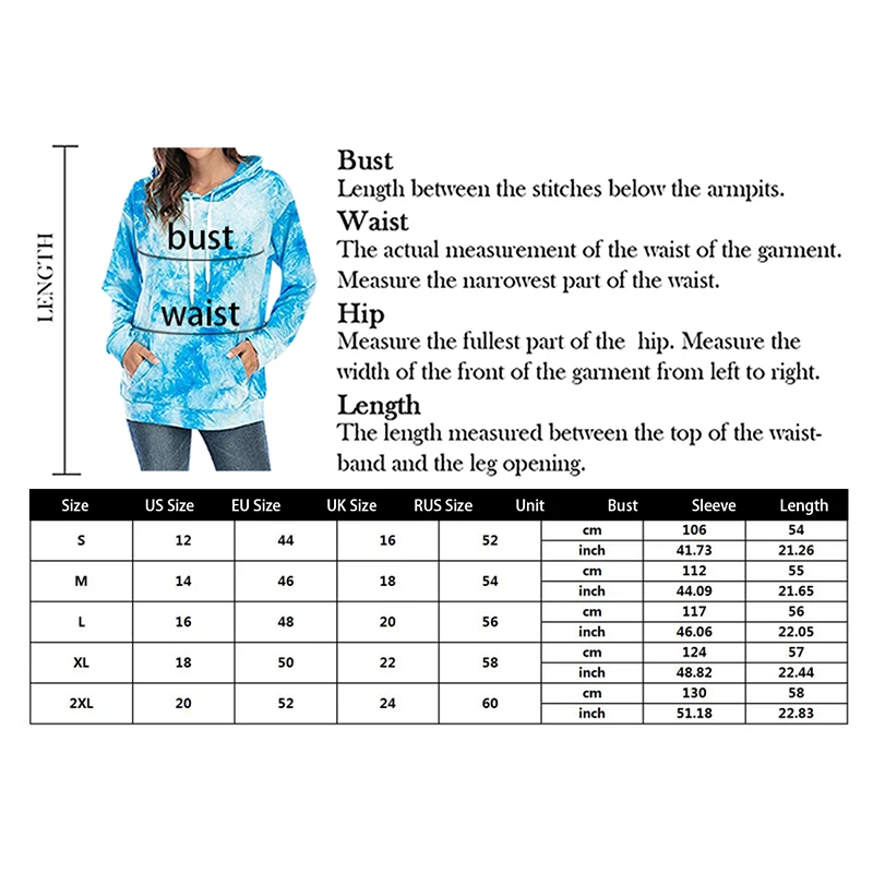 
Women Fashion Printed Tie-Dye Pocket Hooded Loose Sweatshirt women printed long sleeve sweater 2021 hot sell 