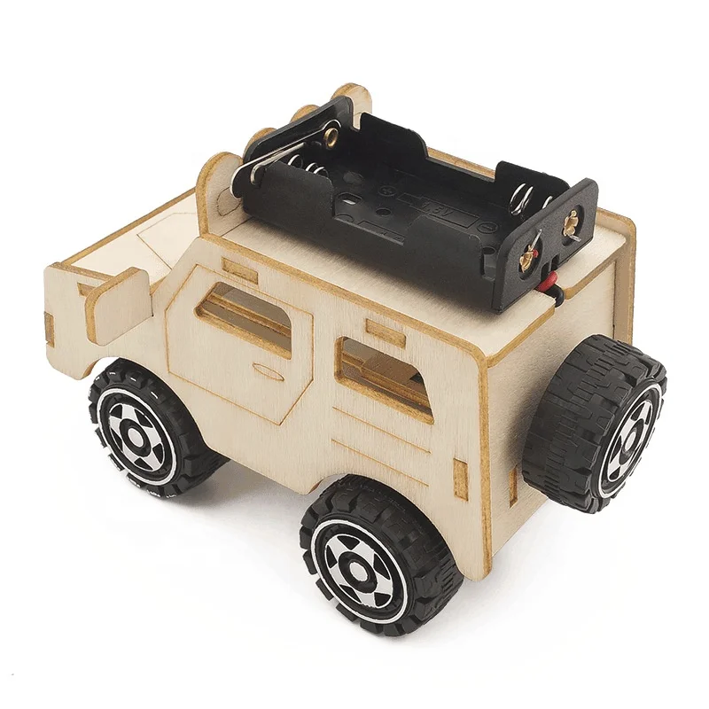 C-34 DlY Electric Jeep Building Block Toys Creative Mind Kids Thinking Exercise Children Improve Hand on Ability Small Car Model