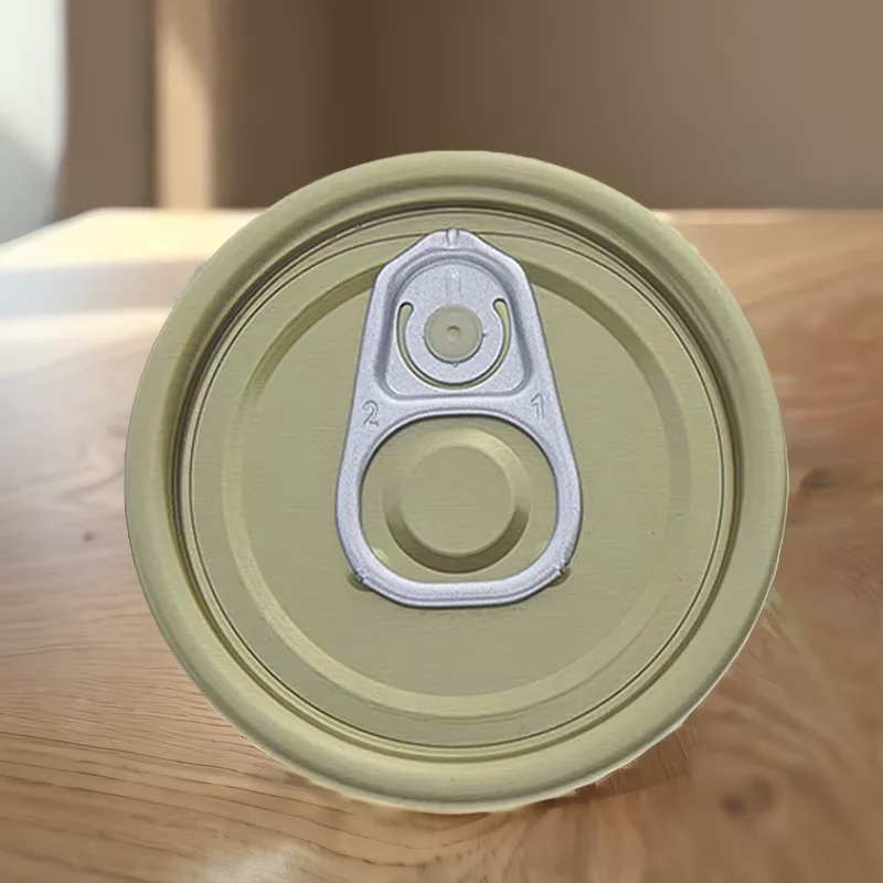 TFS Tin Lid 401# EOE Full Aperture - Round  Lacquer Printed easy open can lid  for empty cans