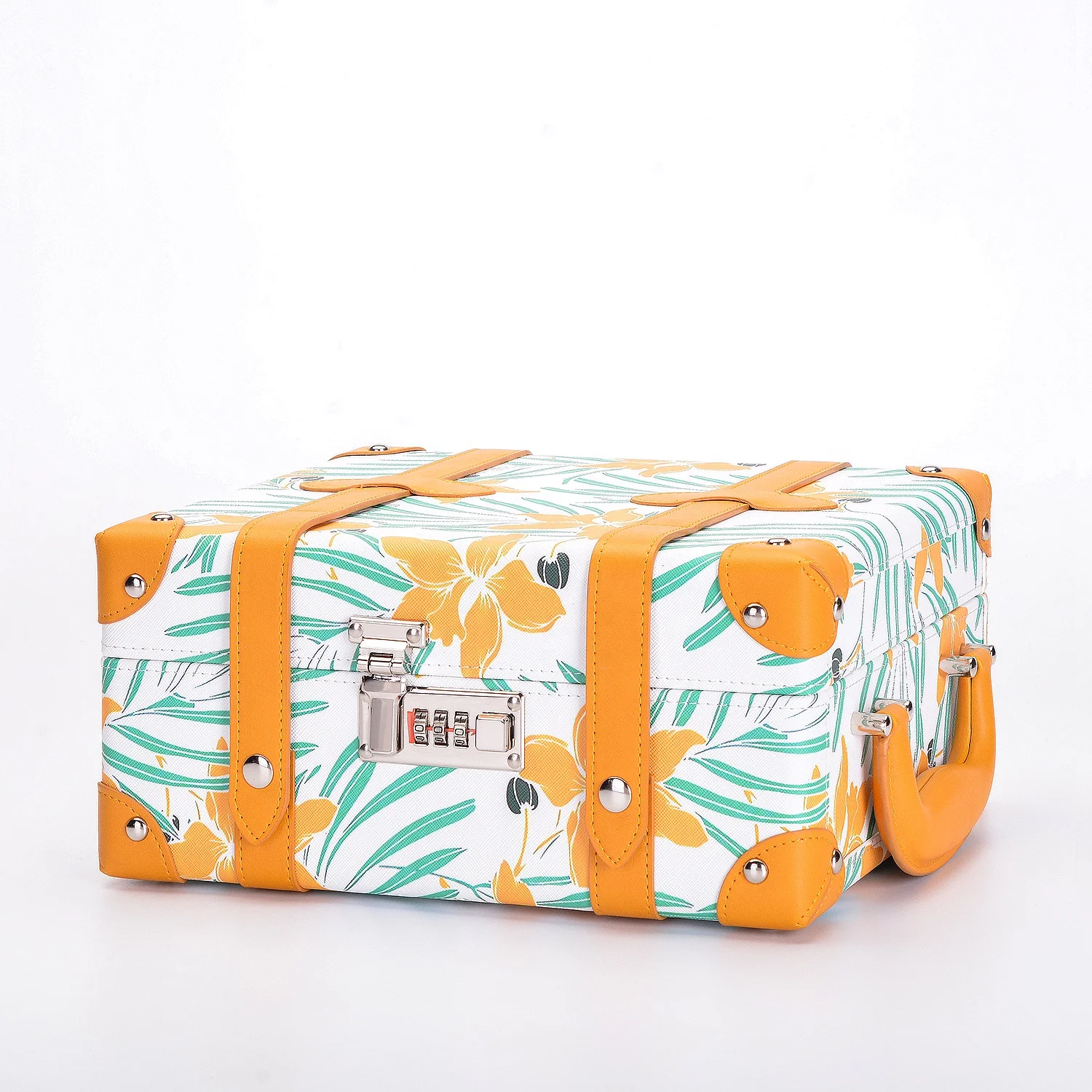 High-End Luxury Custom PU Leather Paper Cardboard Suitcase Box Vintage Hard Travel Jewelry Luggage Trunk