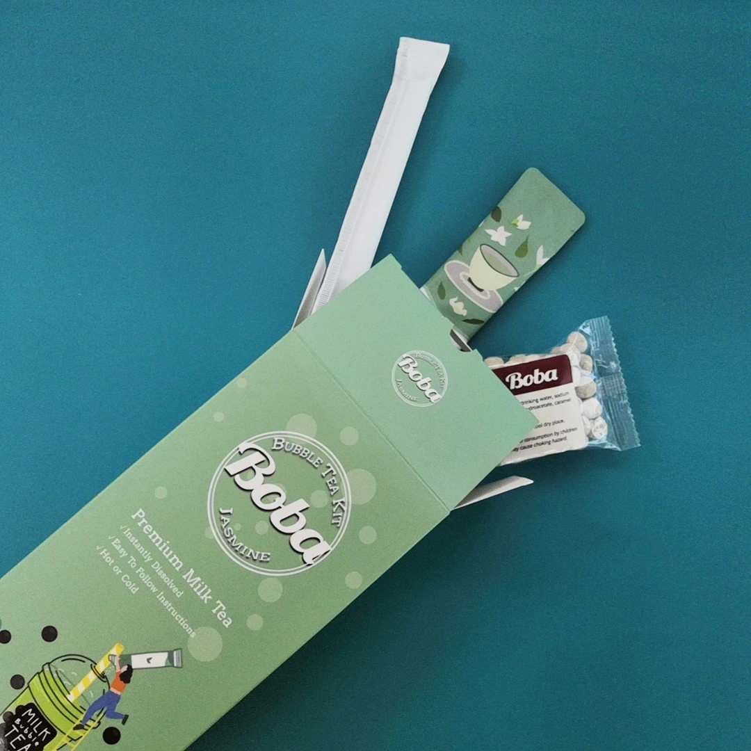 Tapioca Pearls Boba Matcha Jasmine Green Tea Bubble Tea