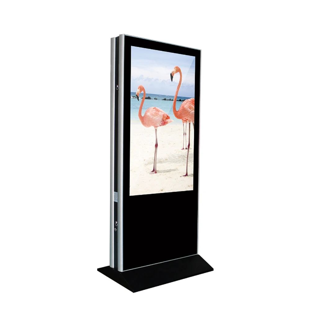32 Inch Indoor Double Sided Display Lcd Monitor Price Touch Screen Dual Side Kiosk 4K FHD HD Floor Stand Advertising LCD Player