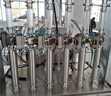 KEFAI Automatic liquid 2/4/6/8 head pet glass bottle filling and capping labeling machine filling machine liquid