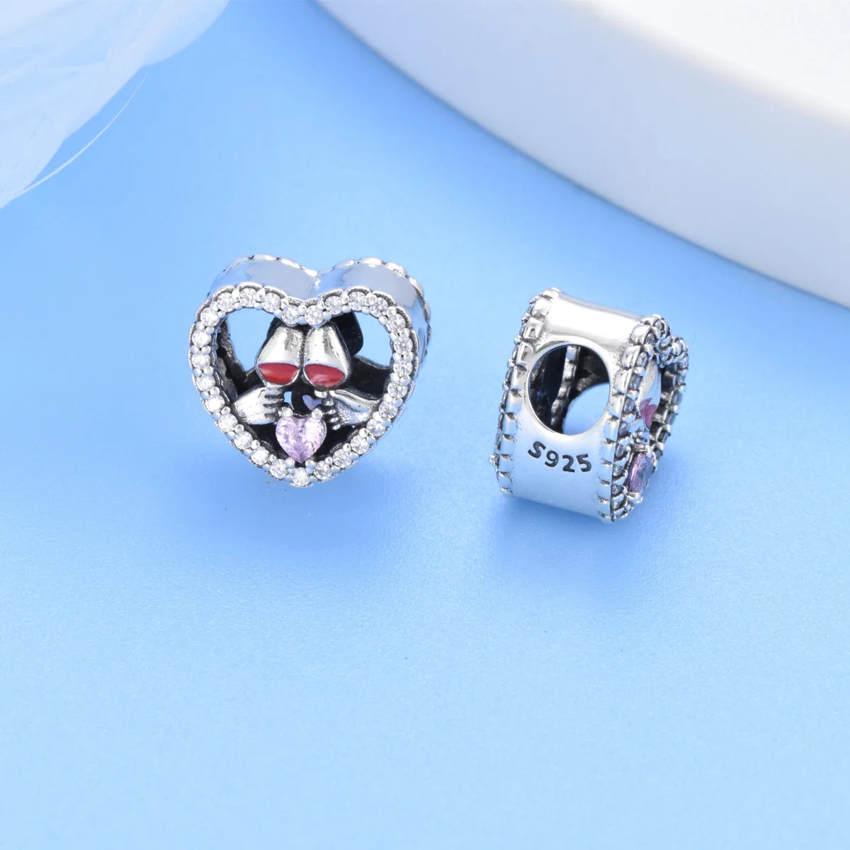 Fashion Bracelet Accessories 925 Sterling Silver Heart Dream catcher Charm For Original Bracelet Making Women Jewelry Gift