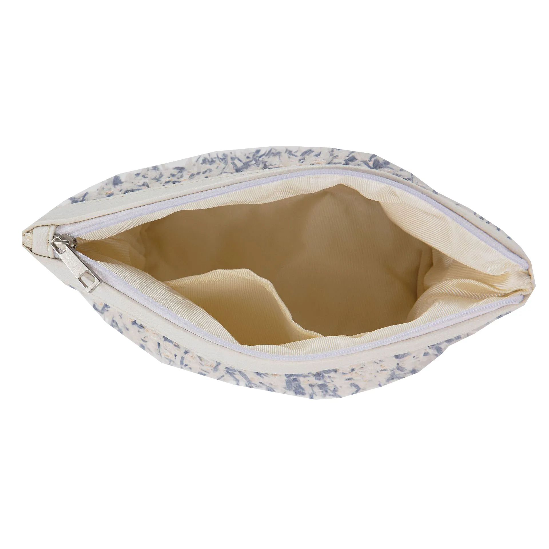 Tweed bag for makeup stand up pouch with zipper portable cosmetic make up case bag for ladies