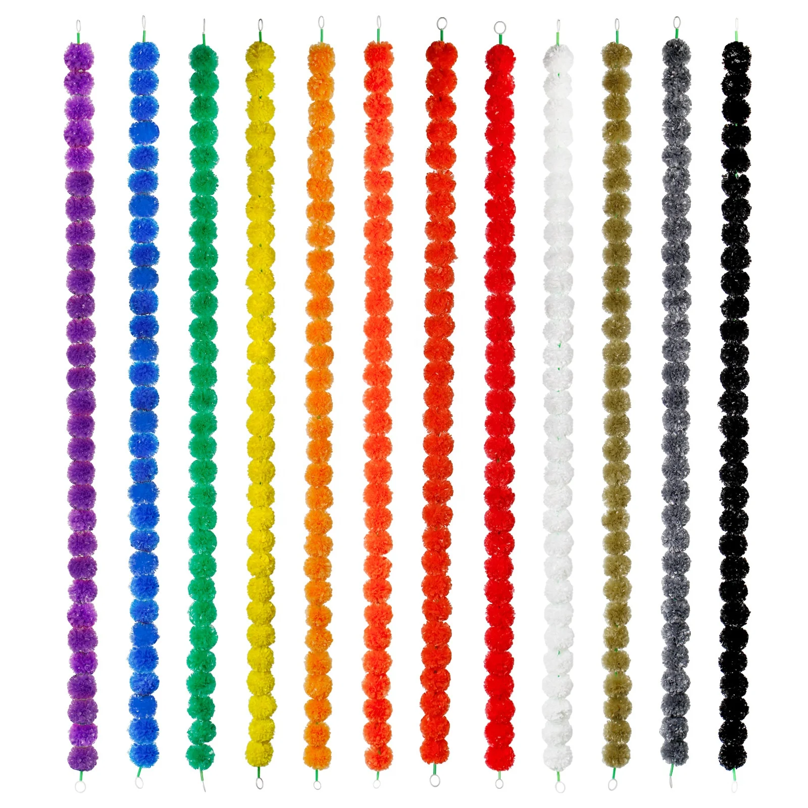 DAMAI Marigold Garland Indian Wedding Party Mantle Decoration Faux Garlands Wedding Garland Diwali Decoration