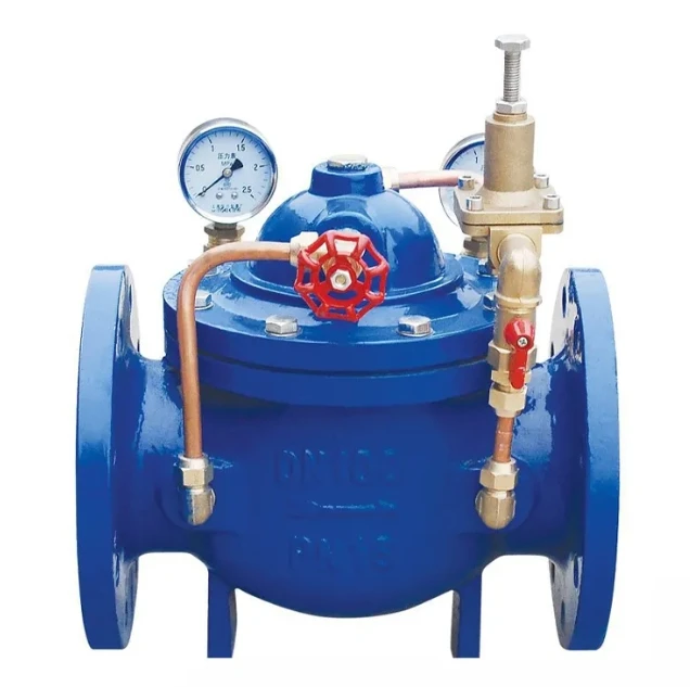 DN40-DN600 PN16 Ductile Iron 200X Adjustable Pilot Operated Pressure Reducing Hydraulic Control Valve