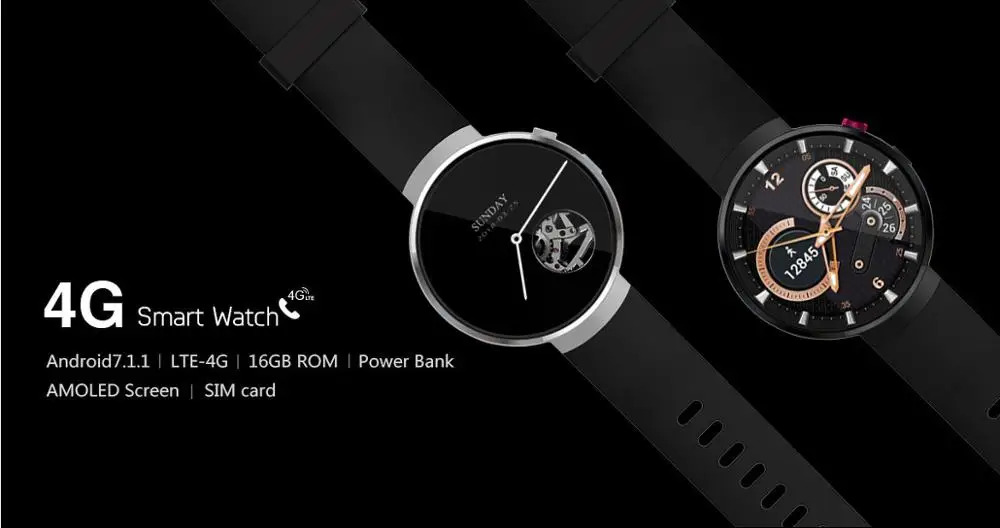 GFORDT 16GB High-end Camera Phone SIM Card Smart Watch 4G for Android