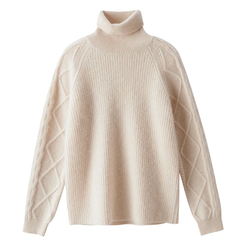 2021 new product fashion wool velvet ladies mid-turtleneck sweater  cashemre wool