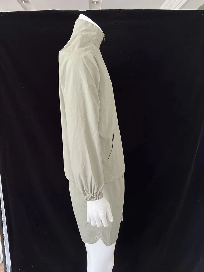 custom half zip pullover jogging crop top jacket two piece pants women sports wear shorts tracksuits windbreaker set for men