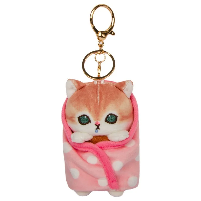 JM Hot Selling Creative Japanese Cute Shark Cat Pendant Kawaii Cat Plush Toy Pendant Mofusand Keychain Stuffed Animal Toys