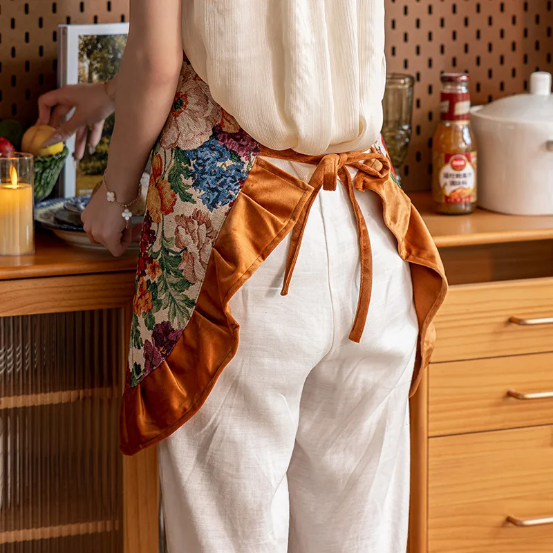 New apron Kitchen Home garden High appearance level level Wear suspenders apron overalls oil and stain proof