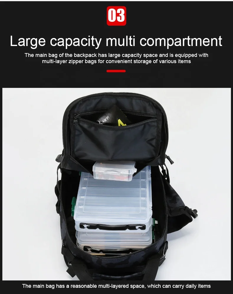 Waterproof Fishing Backpack Multifunctional Wholesale Camo Bag Outdoor Lure Bags