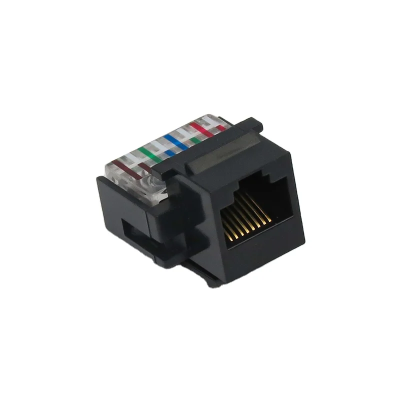 Keystone Jack Rj45 Ethernet Module Cat5E Network Coupler Punch Down Adapter