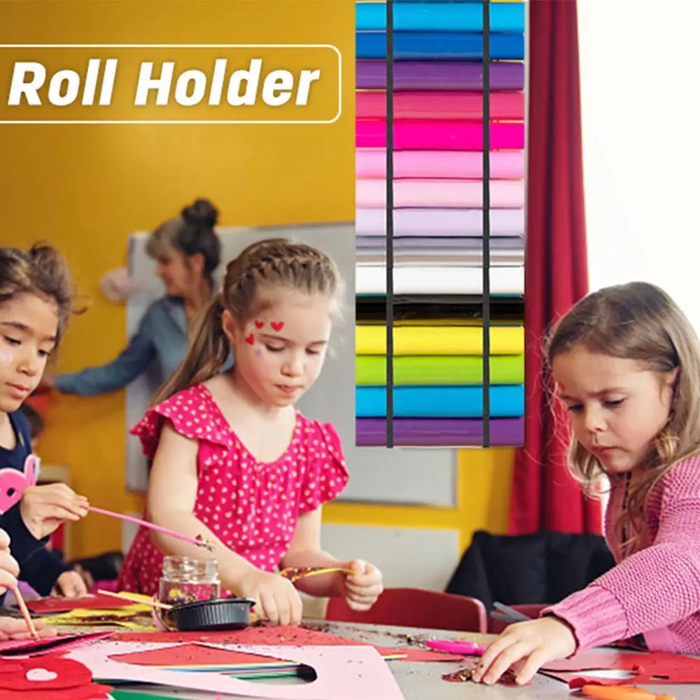 Wall Mount Vinyl Roll Storage Rack Craft collapsible Vinyl Organizer Wrap Organizer with 24 Compartments