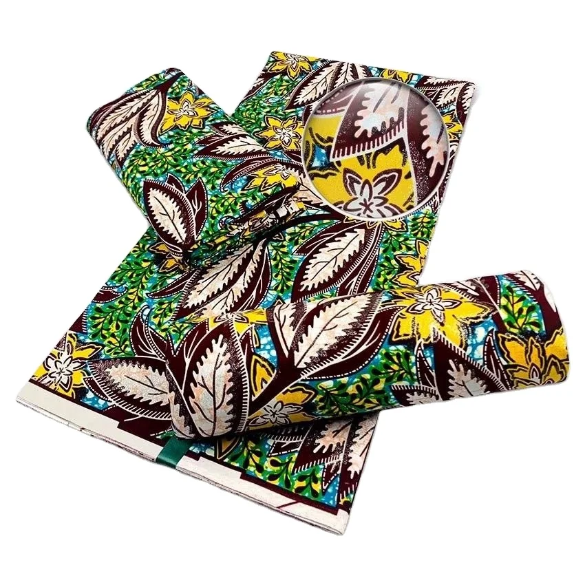 Supoo оптовая продажа 100% хлопчатобумажная ткань супер золотые восковые ткани блестящая с принтом голландского воска