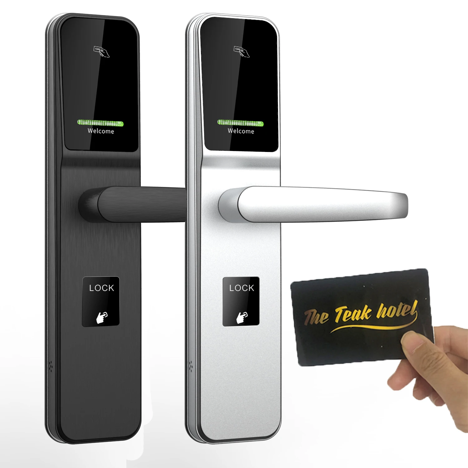 Electronic Intelligent Card Key RFID hotel Room Door lock with Smart RFID Card management system