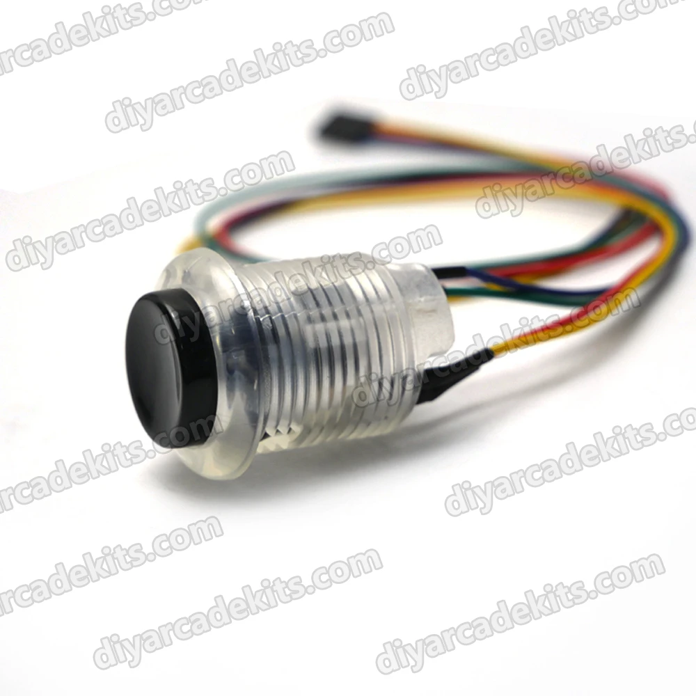 Illuminated Button Switch LED Concave Cover Button 7 Ribbon 3.3V GoldLeaf RGB Push Button Accessories for Arcade Pinball Machine