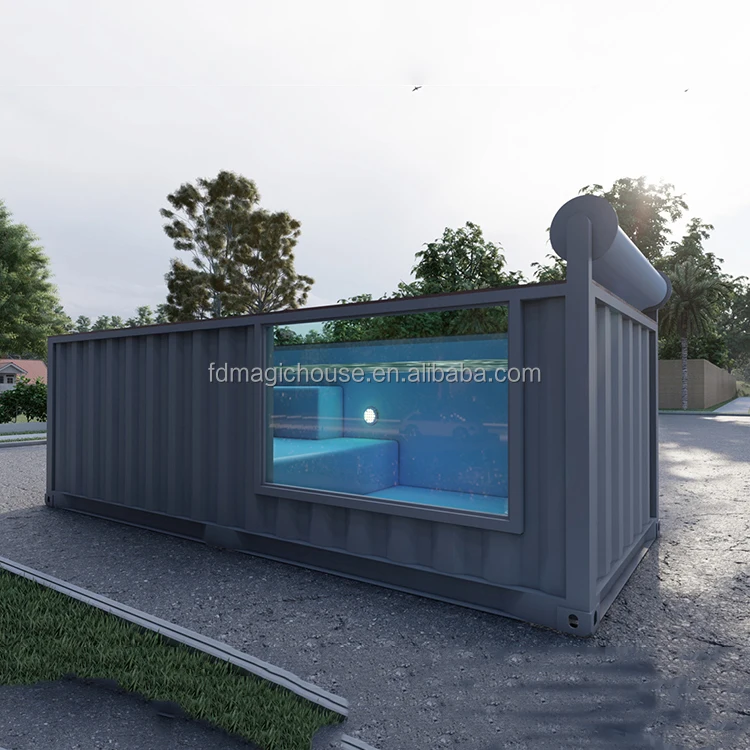 Fiber Glass Shipping Container Pools Above Ground Fiberglass 20ft 40 Feet Container Swimming Pool With Window