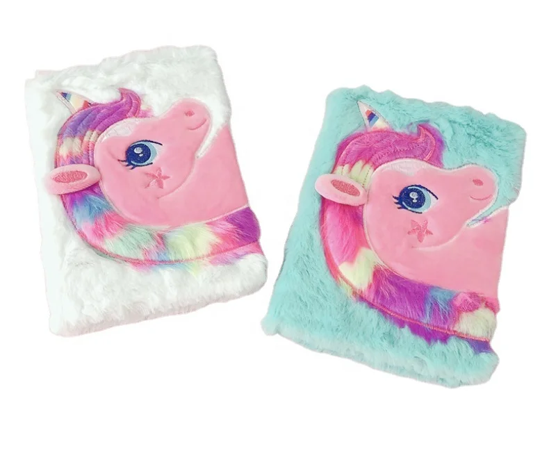 Unicorn Plush Notebook Note Book School A5 Notebook For Girl And Kids
