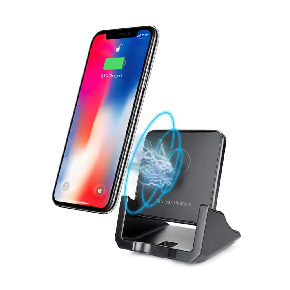 universal wireless charger stand for iphone samsung galaxy usb type-c Qi 10w fast charging desk wireless charger pad