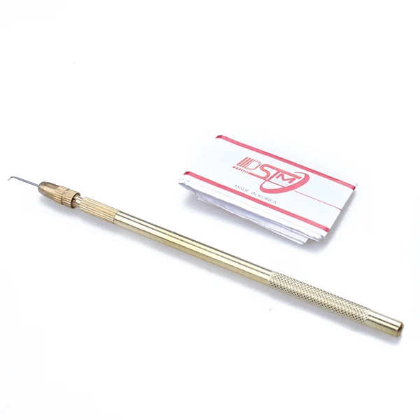 Ventilating Needle For Making Lace Frontal Wig Golden Professional DIY Lace Wig Needles With Copper Handle