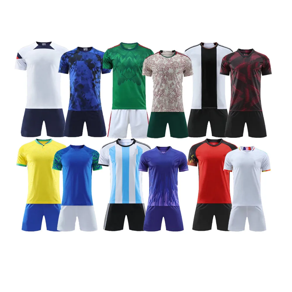 2022 Argentina Jersey Custom Sport Soccer Jersey Men Brazil Soccer Wear Football Uniform