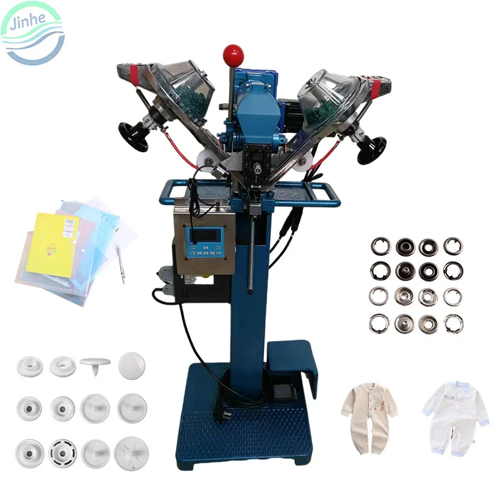 Face shield raincoat plastic snap button press attaching machine metal button attach fastener snap fastening covering machine