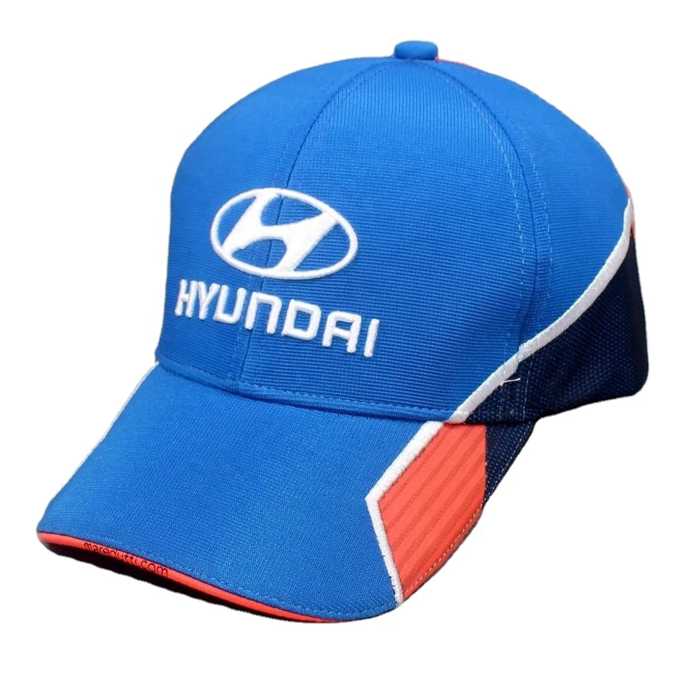 
100% Polyester Spandex Ottoman Racing Car Brand Baseball Cap Royal Color High Quality Hat 
