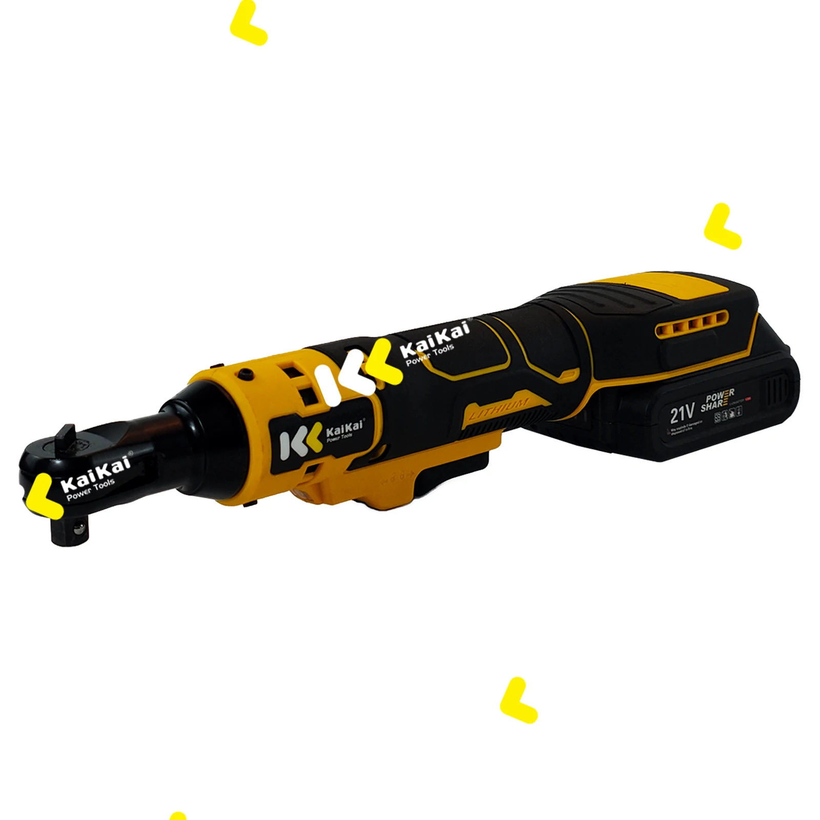 21v rechargeable lithium battery cordless ratchet wrench set one-hand portable ratchet wrench
