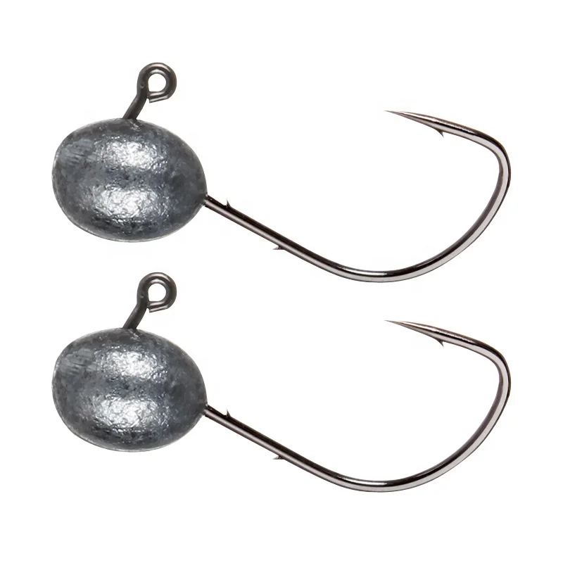 A018 Fishing Hook 10pcs/bag Jig Head Hook Soft Lure Bulk Small Metal Lead Jighead Mustad Barbed Hooks Lead Head In Stock