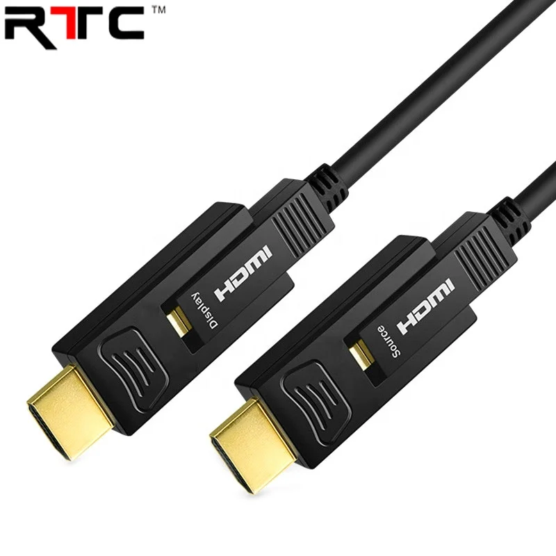  Новейший дизайн активный оптоволоконный кабель DP в HDMI 20 м поддержка 4K @ 60Hz AUX/HPD/HDCP2.1 скорость передачи 21 6